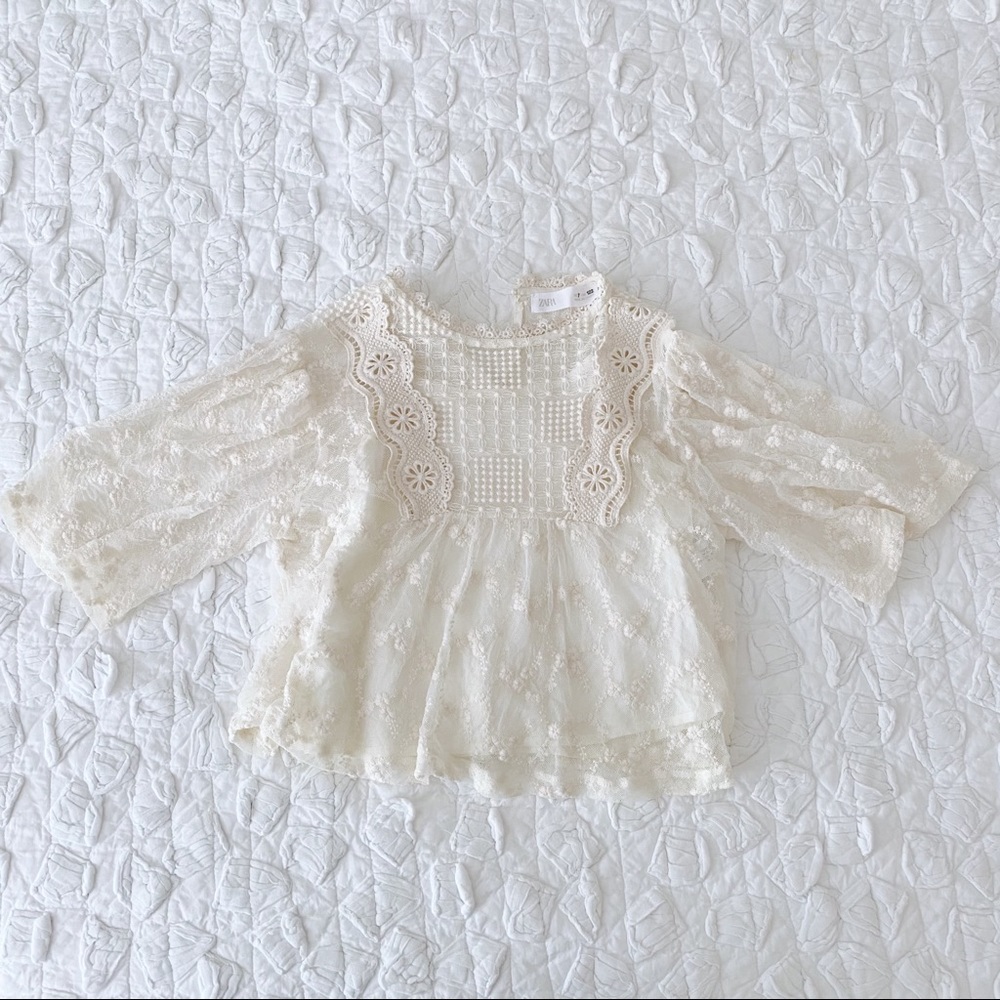 {Zara} Girls lace top size 7